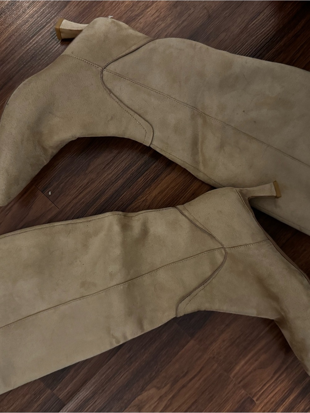 Women’s Tan Suede Knee-High Boots